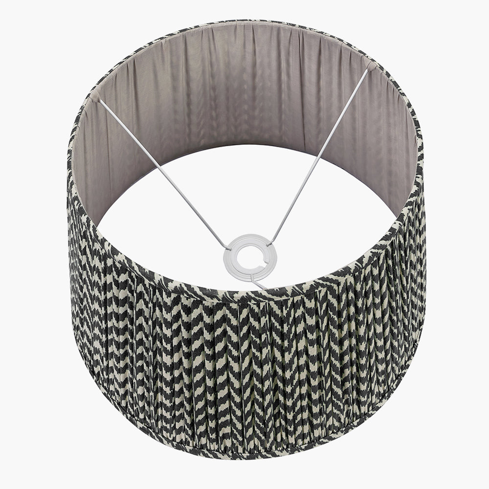 Vienna 50cm Black Chevron Mushroom Pleat Shade