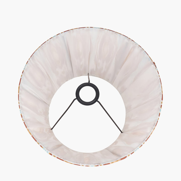 Izara 45cm Cinnamon Ikat Patterned Mushroom Pleat Tapered Shade
