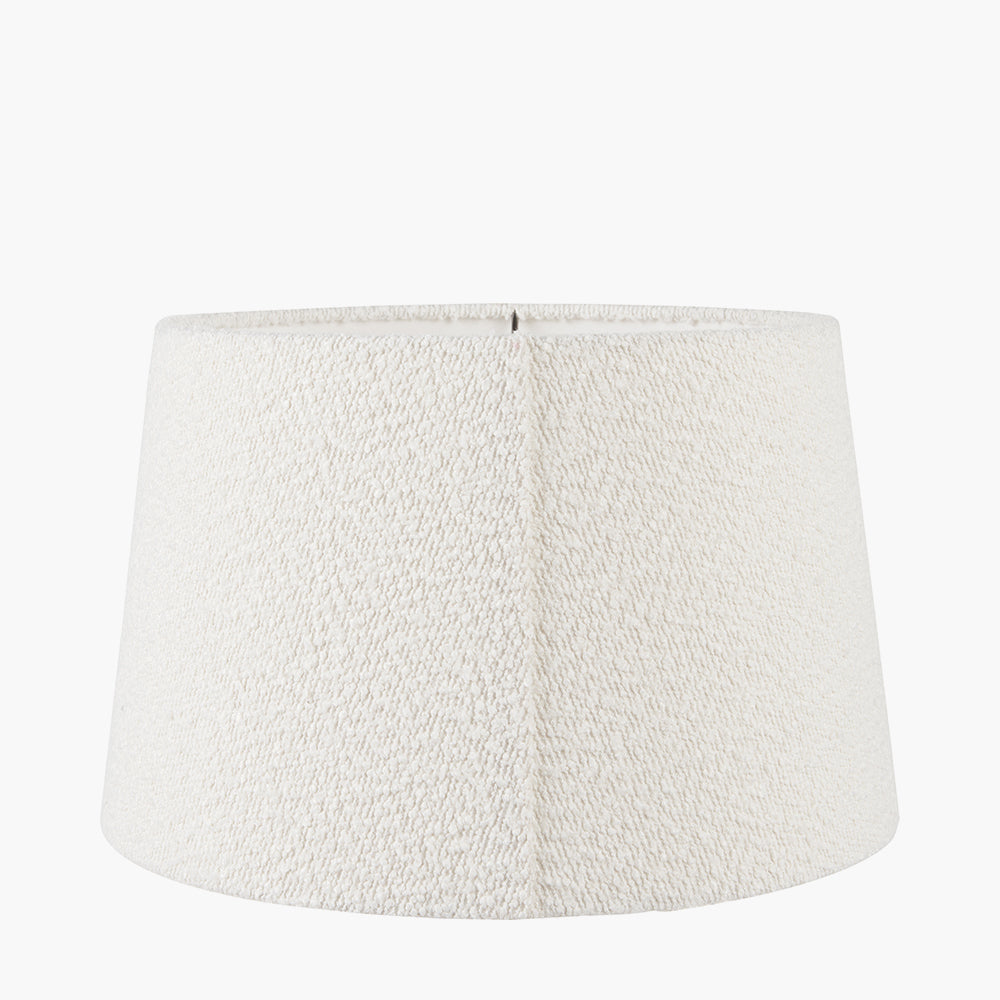 Martigues 40cm White Boucle Tapered Cylinder Shade
