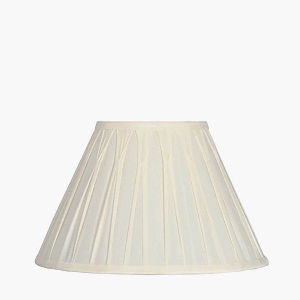 Garbo 15cm Cream Polysilk Pinch Pleat Shade