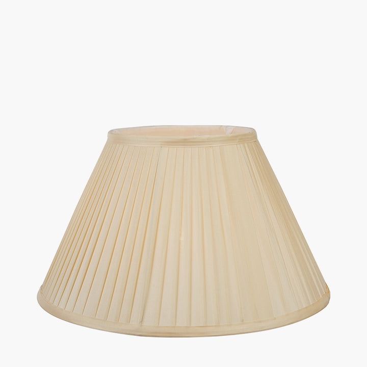 Bacall 35cm Almond Silk Knife Pleat Empire Shade
