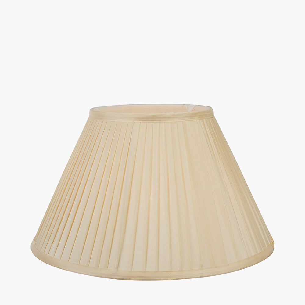 Bacall 35cm Almond Silk Knife Pleat Empire Shade