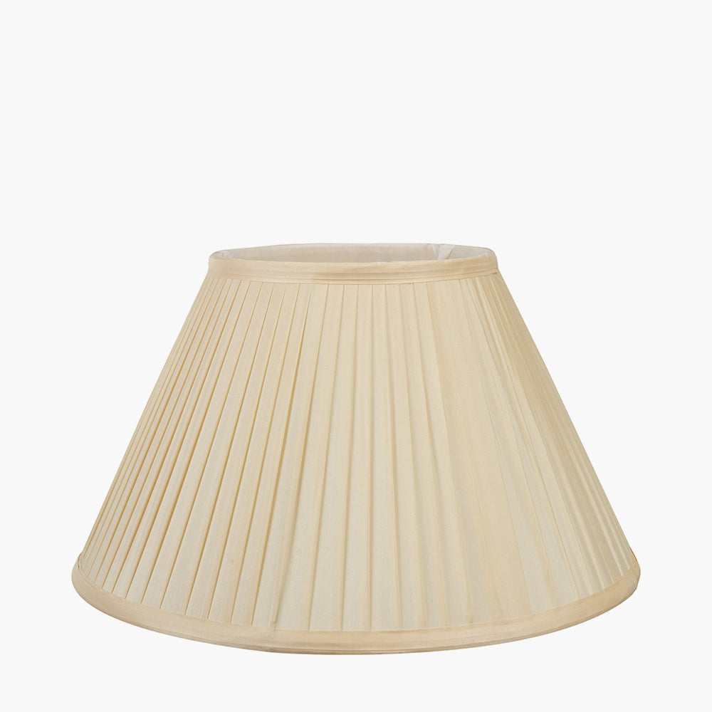 Bacall 35cm Almond Silk Knife Pleat Empire Shade