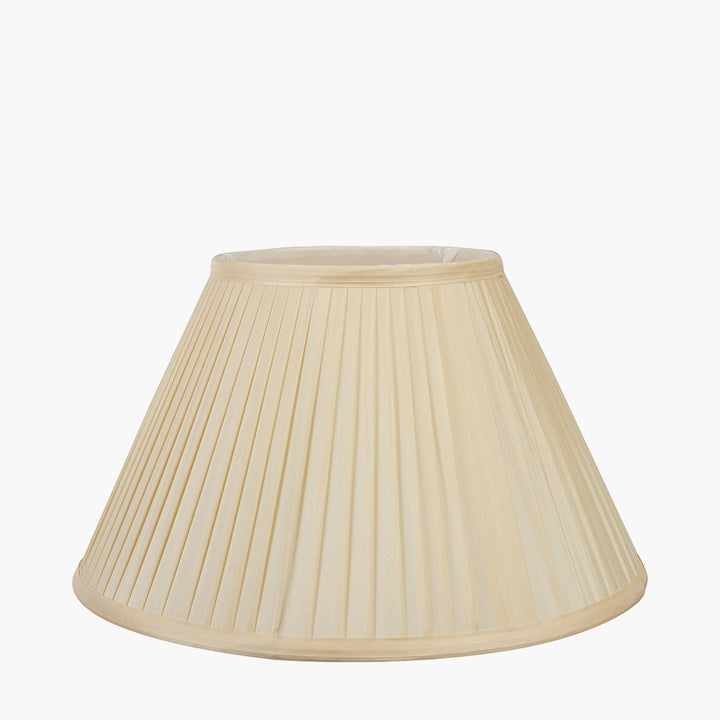 Bacall 35cm Almond Silk Knife Pleat Empire Shade