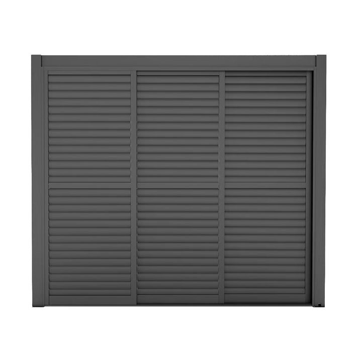 Como Pergola Sliding Adjustable Louvre Doors 3m Side
