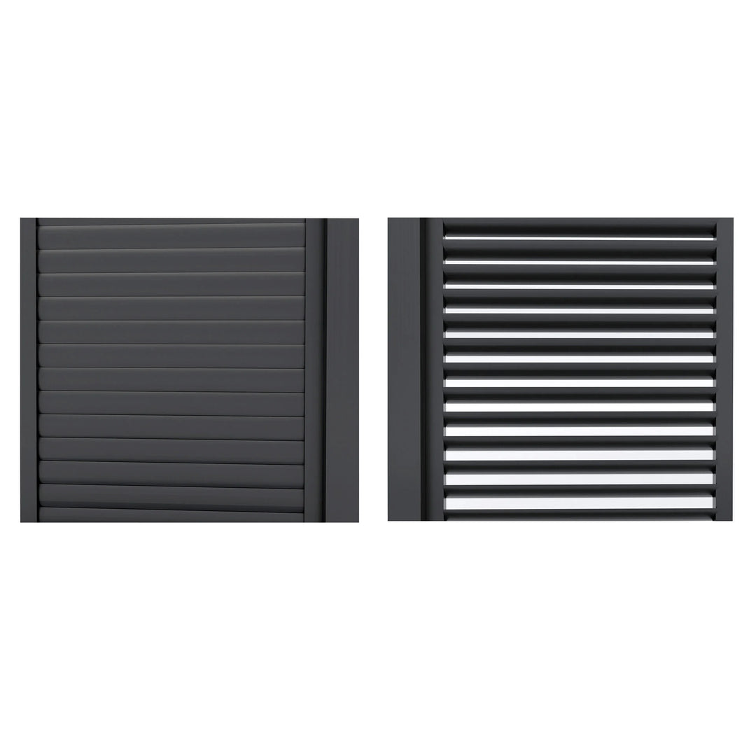 Maze - Como Pergola Sliding Louvre Doors 4m Side