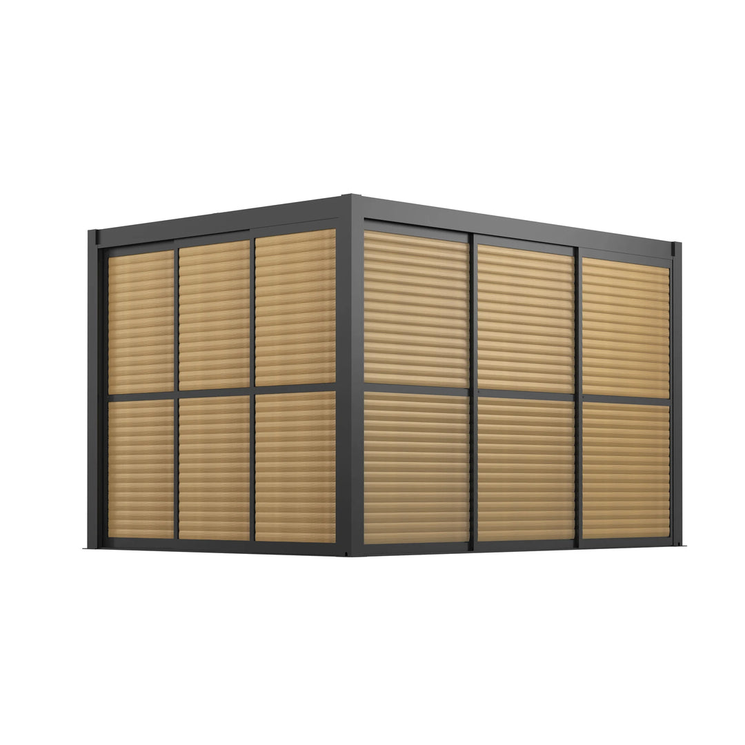 Maze - Como Pergola Sliding Louvre Doors 4m Side