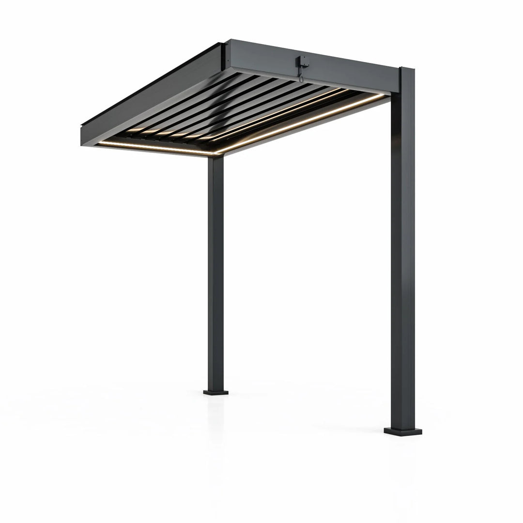 Eden Pergola Aluminium Manual Extension 30x13.75 - Frame Only - Grey