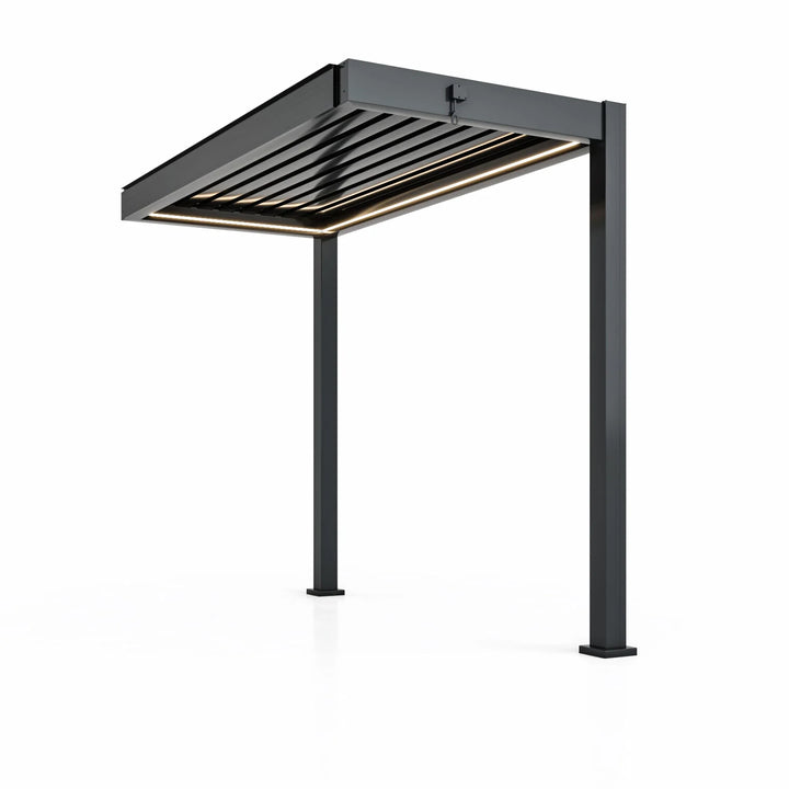 Eden Pergola Aluminium Manual Extension 30x13.75 - Frame Only - Grey