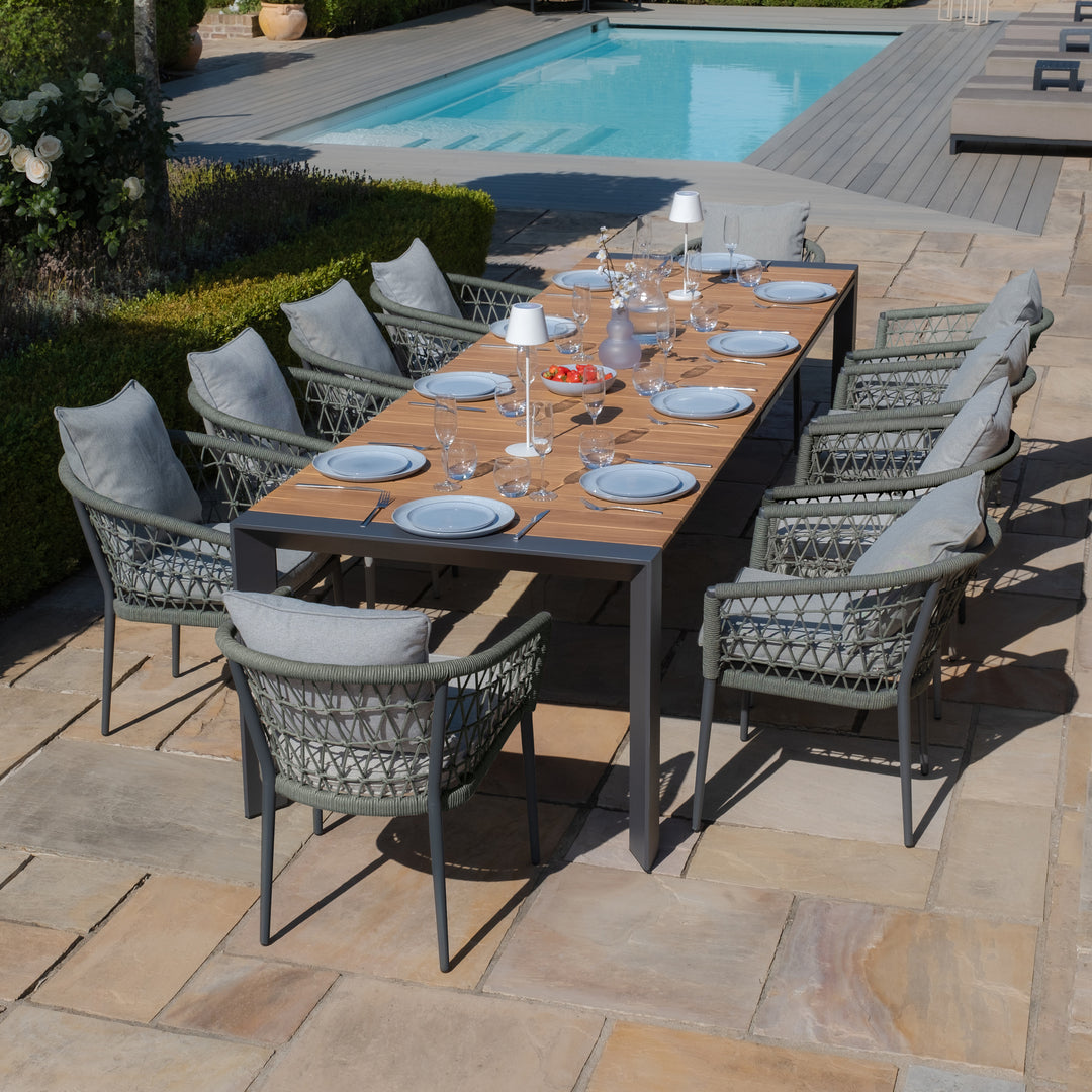 Jakarta Teak Rectangular Extending Dinning Table. 200/260/320cm