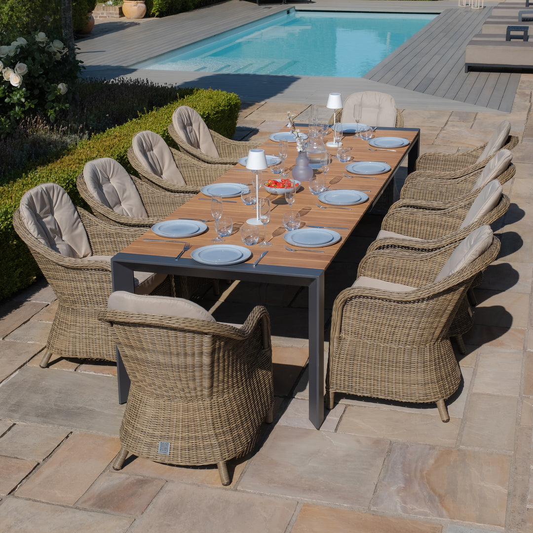 Jakarta Teak Rectangular Extending Dinning Table. 200/260/320cm