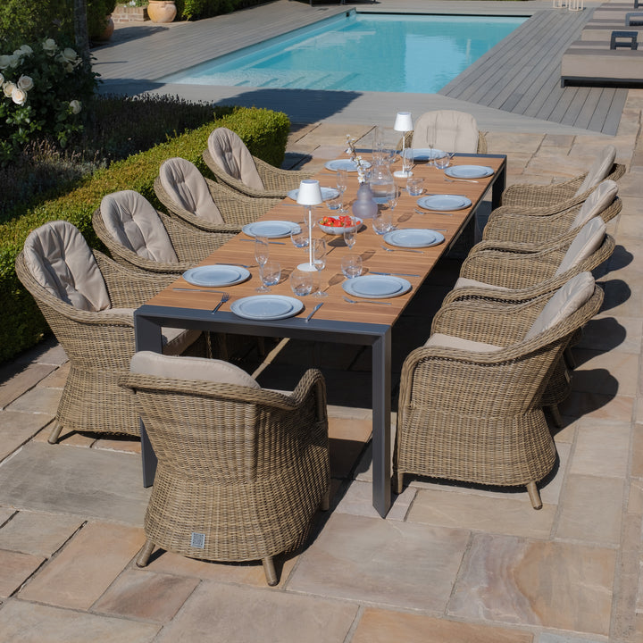 Jakarta Teak Rectangular Extending Dinning Table. 200/260/320cm