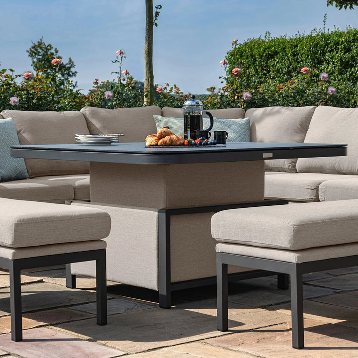 Pulse Deluxe Square Corner Dining Set with Rising Table