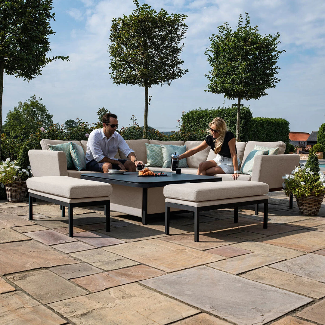 Pulse Deluxe Square Corner Dining Set with Rising Table