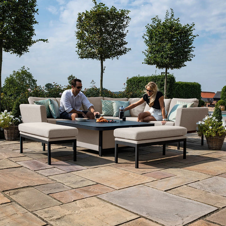 Pulse Deluxe Square Corner Dining Set with Rising Table