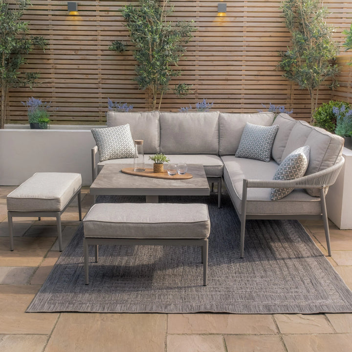 Florence Small Corner Dining Set With Square Rising Table