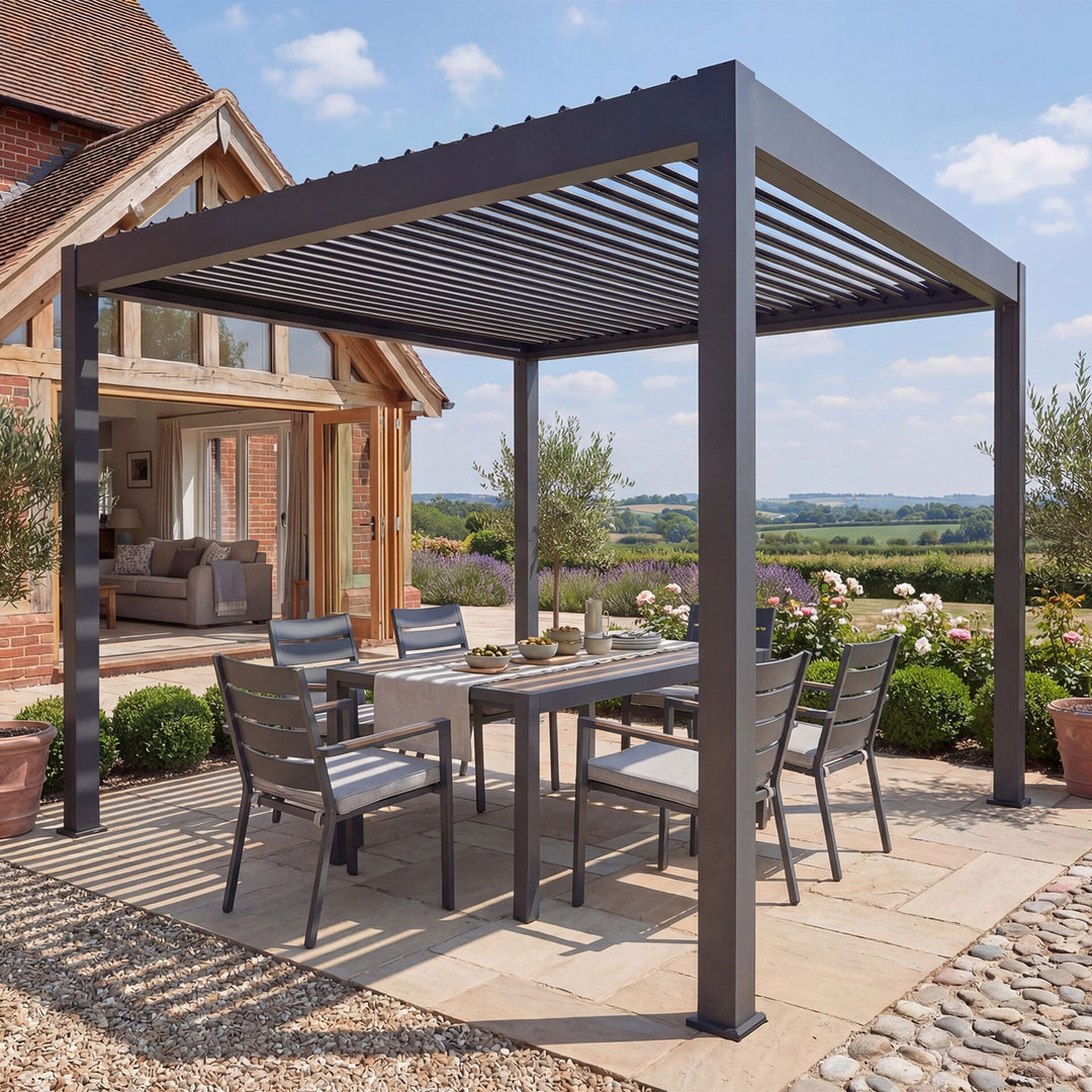 Jupiter Pergola Aluminium Rectangular 30x30 - Frame Only