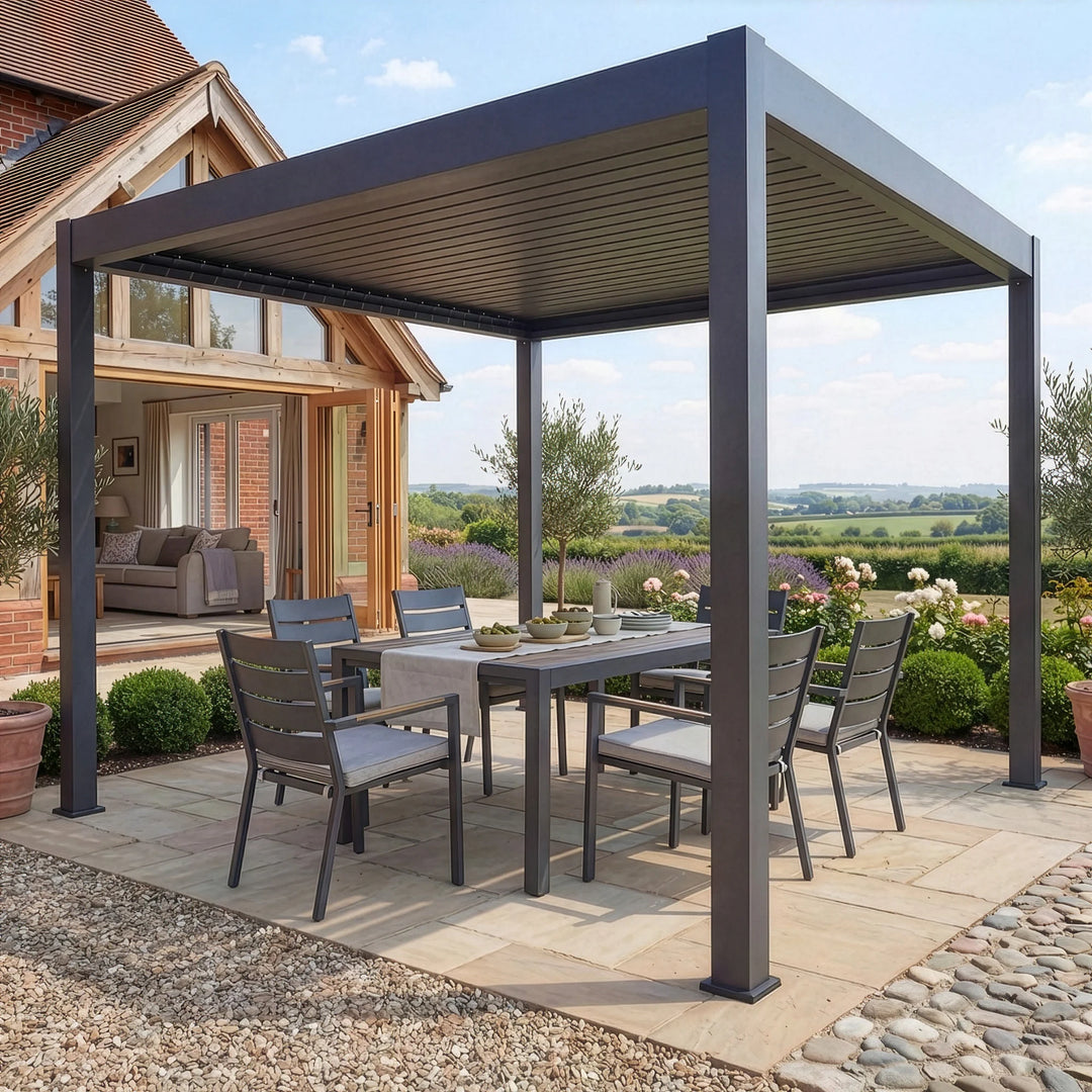 Jupiter Pergola Aluminium Rectangular 30x30 - Frame Only