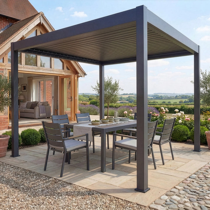 Jupiter Pergola Aluminium Rectangular 30x30 - Frame Only