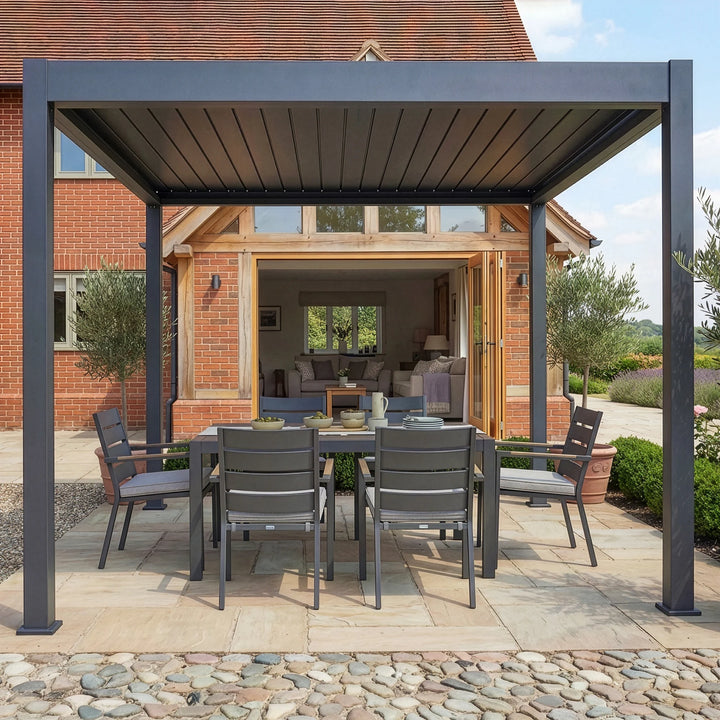 Jupiter Pergola Aluminium Rectangular 30x30 - Frame Only