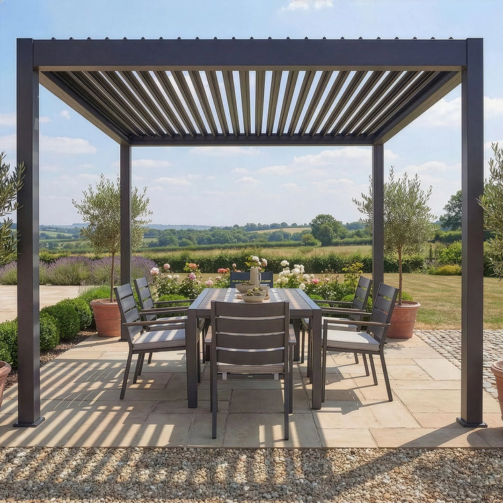 Jupiter Pergola Aluminium Rectangular 30x30 - Frame Only