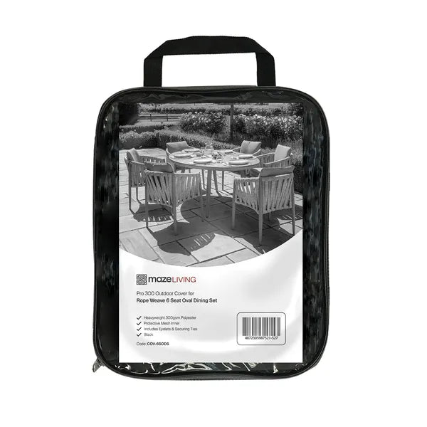 Maze - Pro 300 Outdoor Furniture Cover for 6 Seat Oval Dining Set