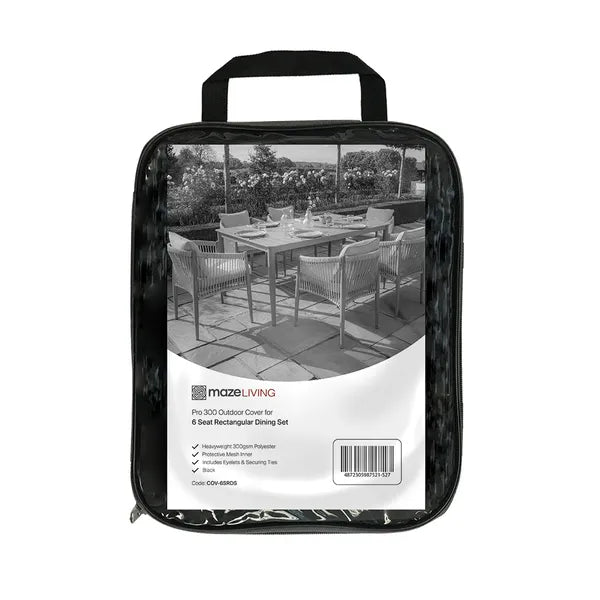Maze - Pro 300 Outdoor Furniture Cover for 6 Seat Rectangular Dining Set