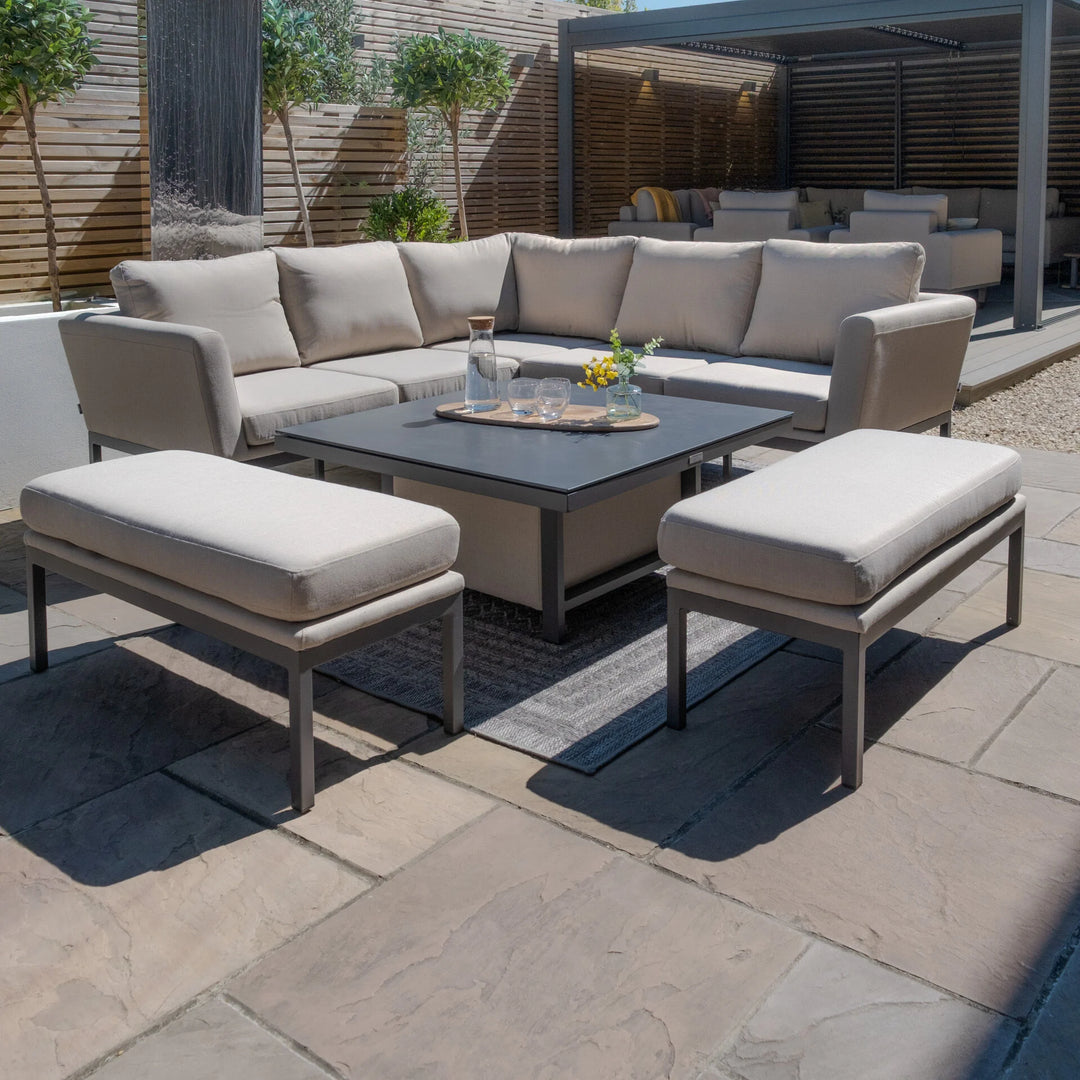 Pulse Square Corner Dining Set with Rising Table