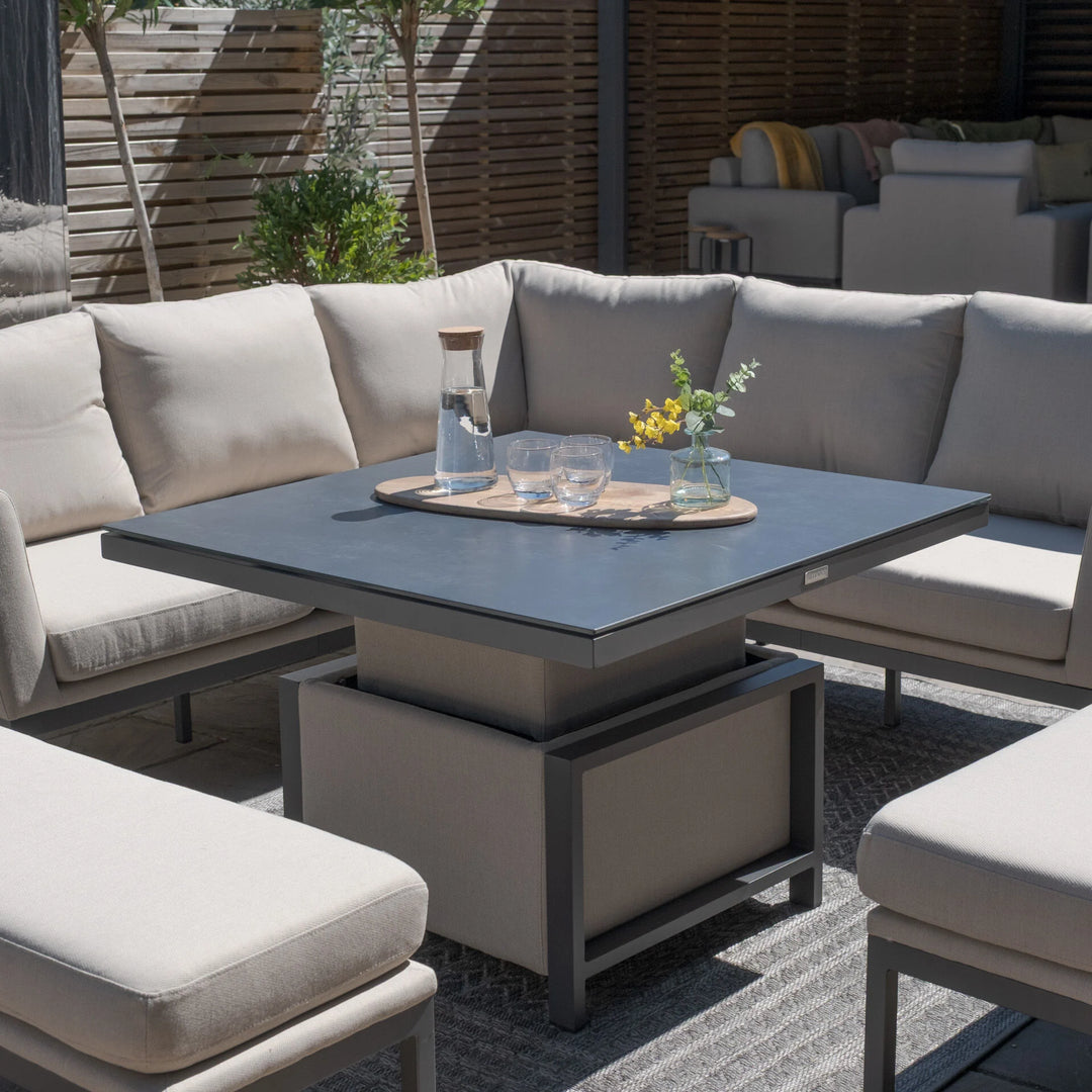 Pulse Square Corner Dining Set with Rising Table
