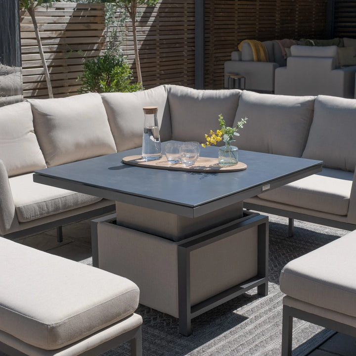 Pulse Square Corner Dining Set with Rising Table