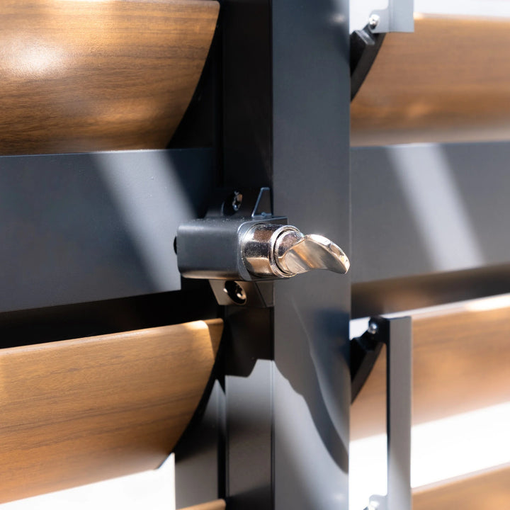 Maze - Como Pergola Sliding Louvre Doors 4m Side