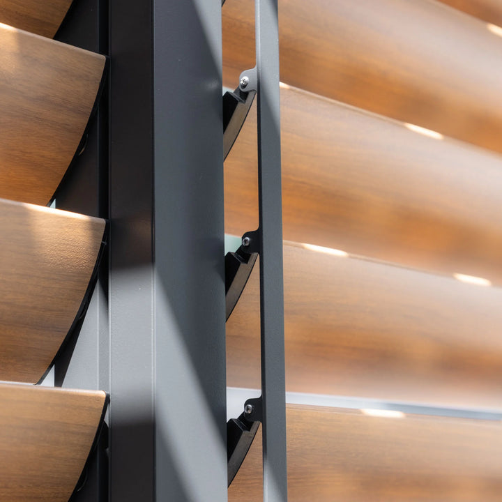 Maze - Como Pergola Sliding Louvre Doors 4m Side