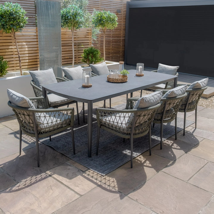 Monaco 8 seat rectangular dining set