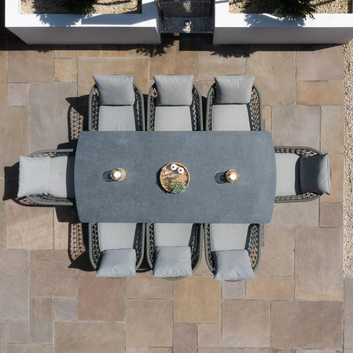 Monaco 8 seat rectangular dining set