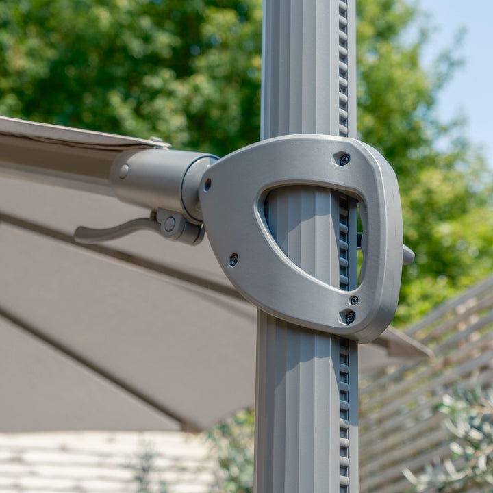 Aramis LED 3.5m Round Rotating Cantilever Parasol - With Base