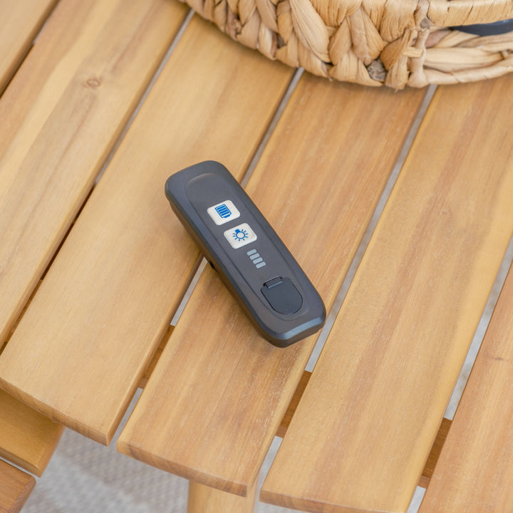 Aramis LED 3m x 4m Rectangular Rotating Cantilever Parasol - With Base