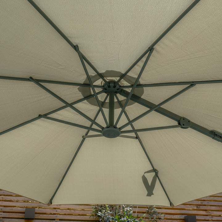 Helios 3m Round Rotating Cantilever Parasol - With Base