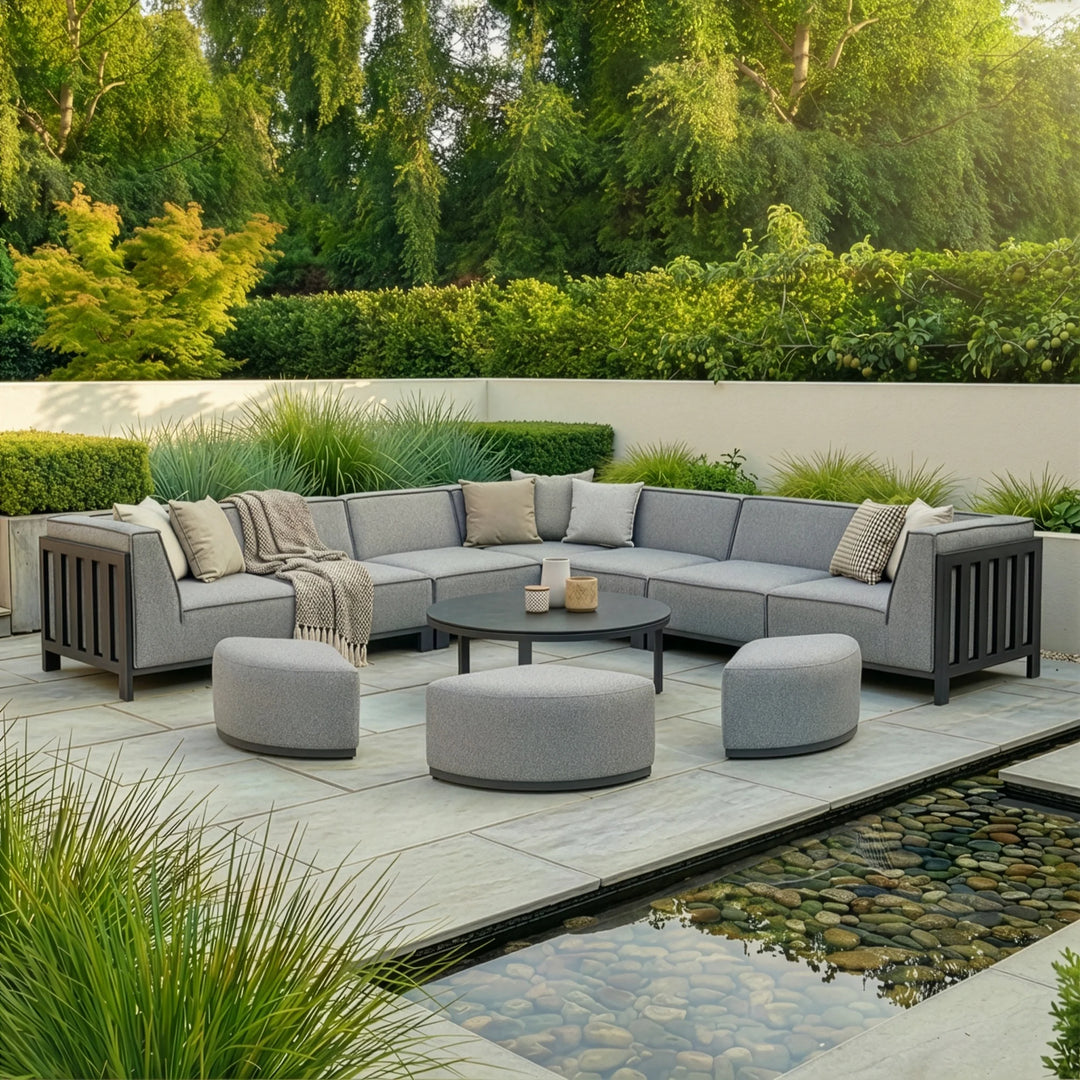 Ibiza Large Corner Sofa Set With Round Coffee Table