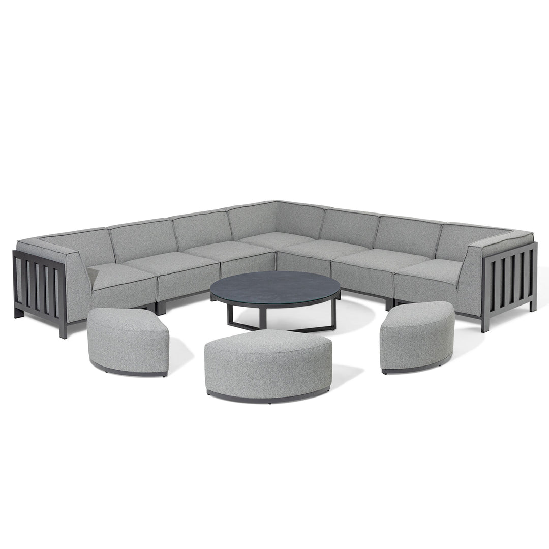 Ibiza Large Corner Sofa Set With Round Coffee Table