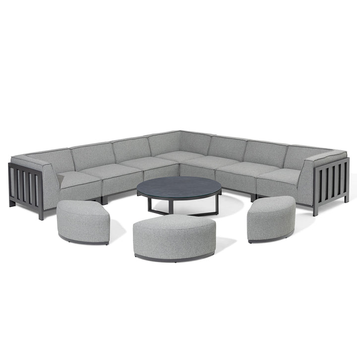 Ibiza Large Corner Sofa Set With Round Coffee Table
