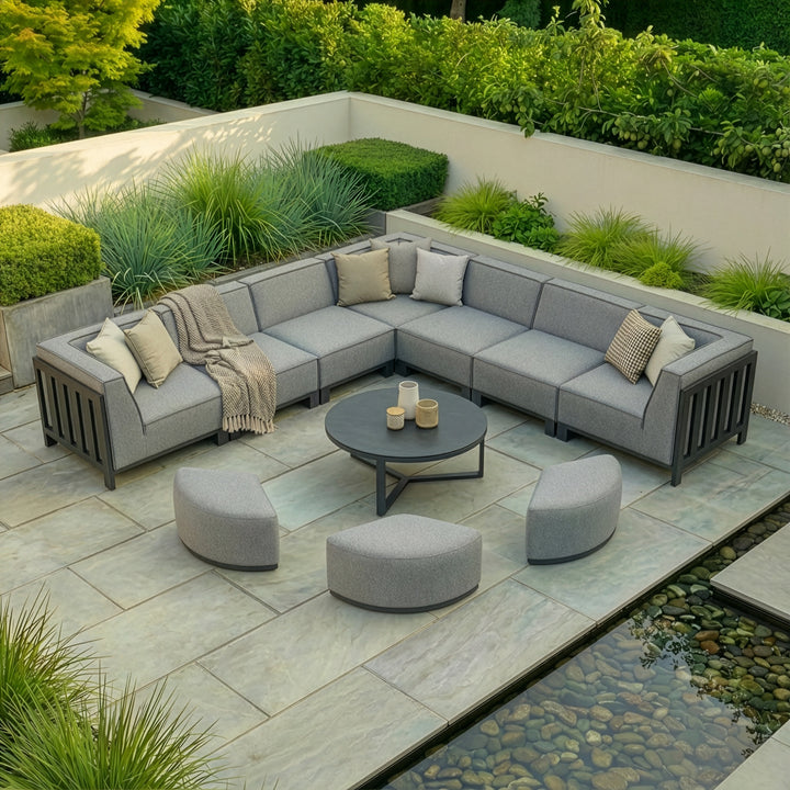 Ibiza Large Corner Sofa Set With Round Coffee Table