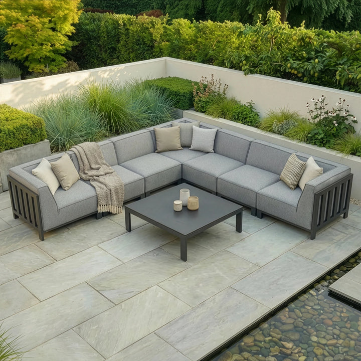Ibiza Large Corner Sofa Set With Square Table