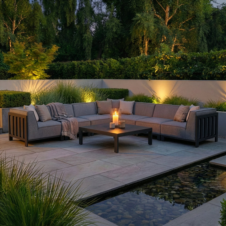 Ibiza Large Corner Sofa Set With Square Table