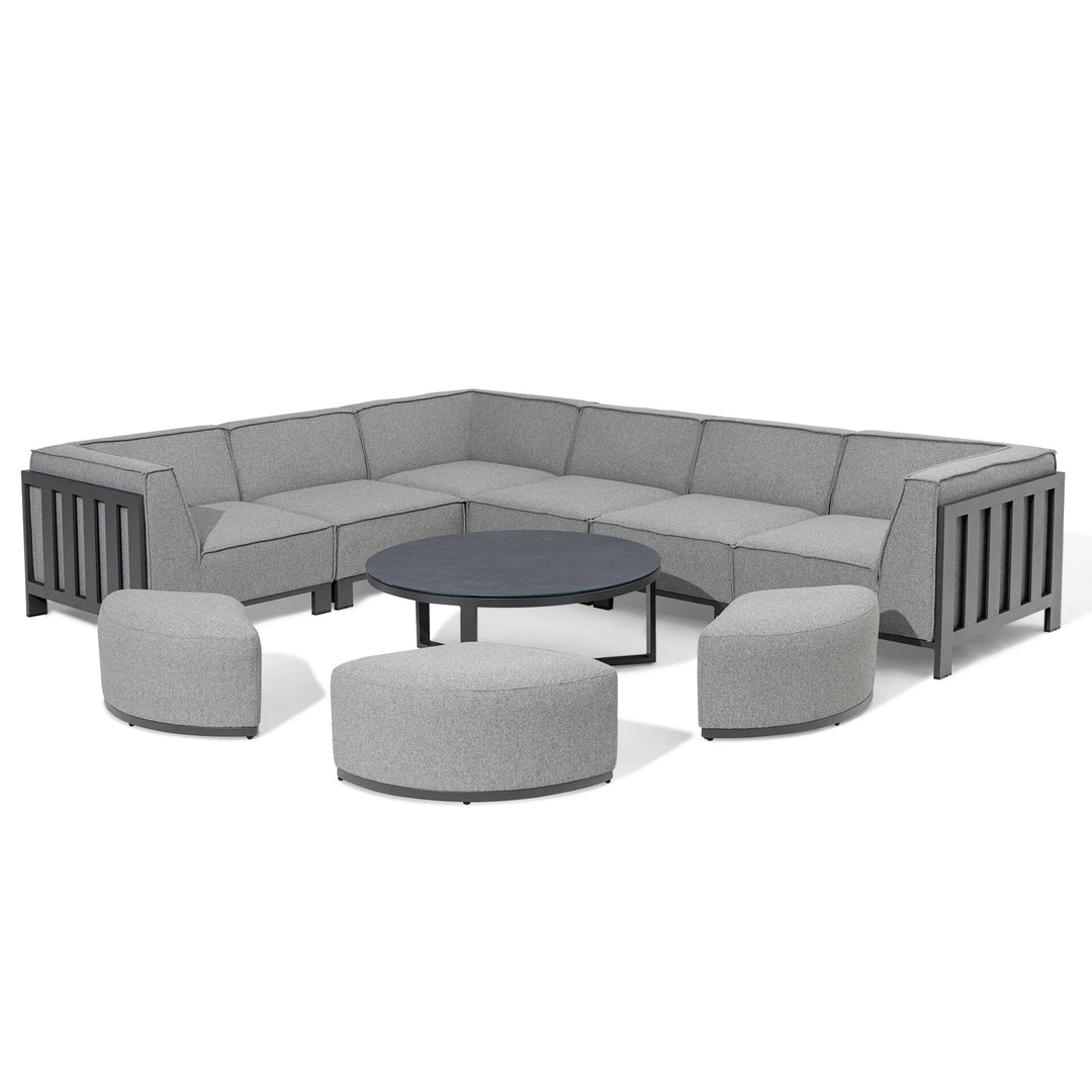 Ibiza Medium Corner Sofa Set With Round Coffee Table