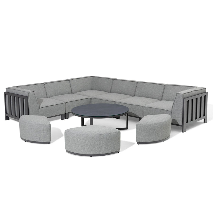 Ibiza Medium Corner Sofa Set With Round Coffee Table