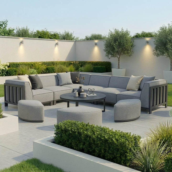 Ibiza Medium Corner Sofa Set With Round Coffee Table