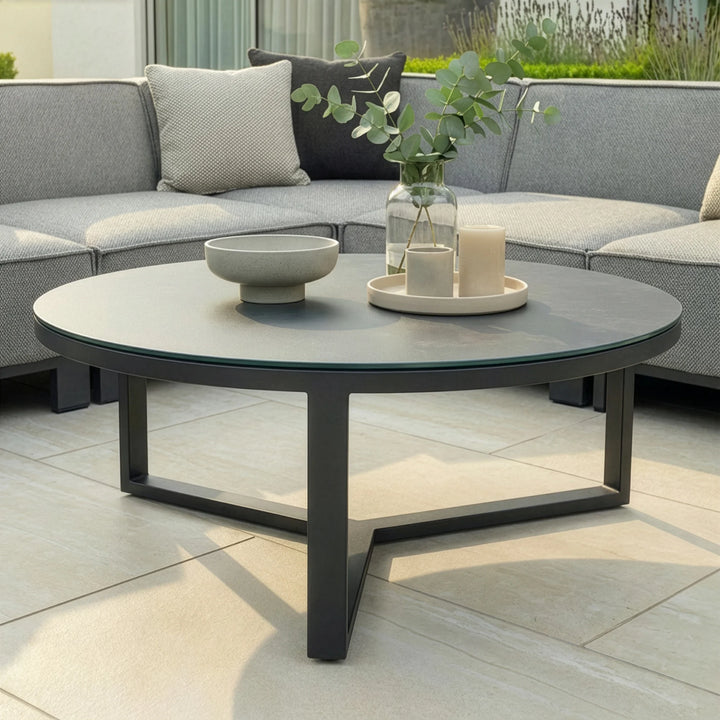 Ibiza Medium Corner Sofa Set With Round Coffee Table