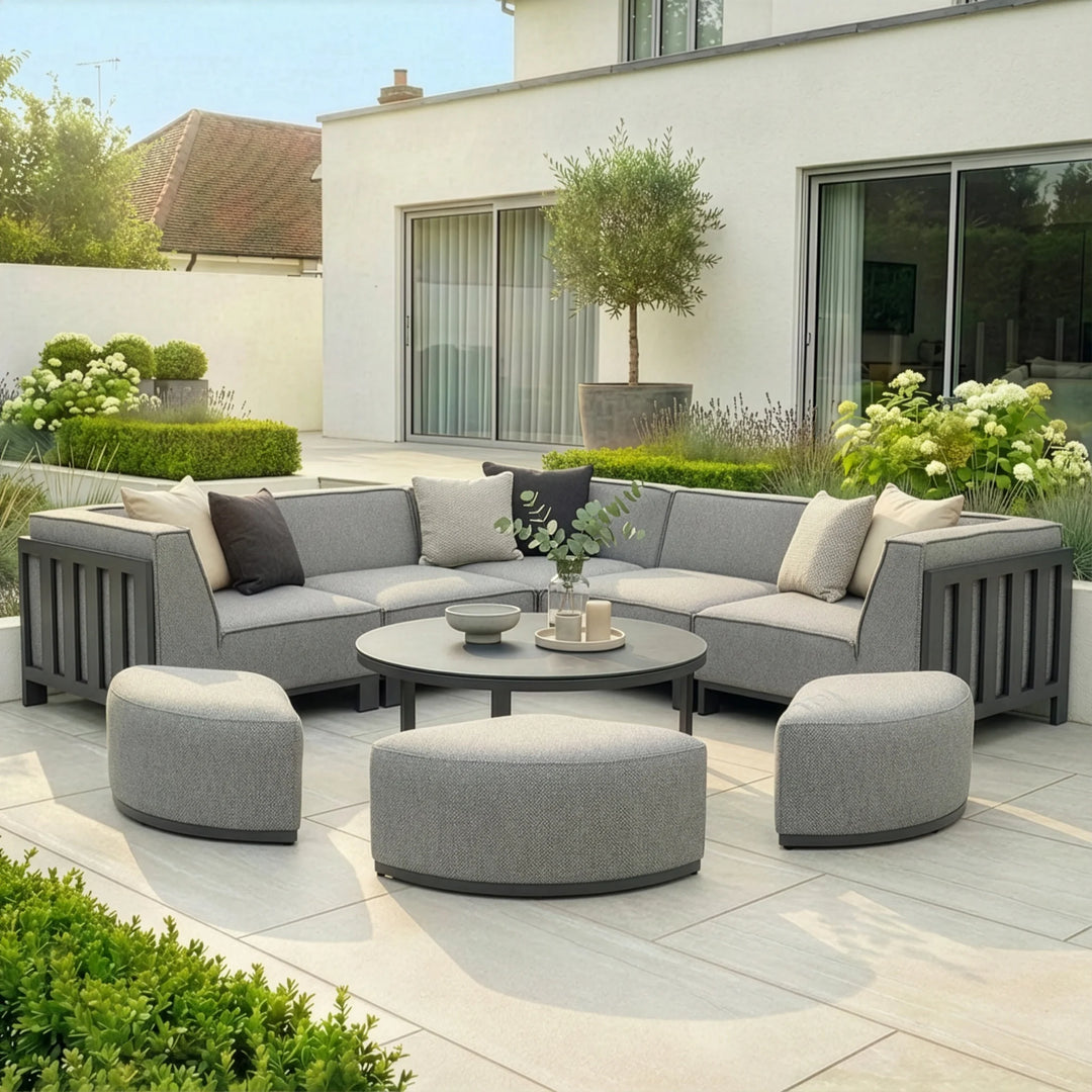 Ibiza Small Corner Sofa Set With Round Coffee Table