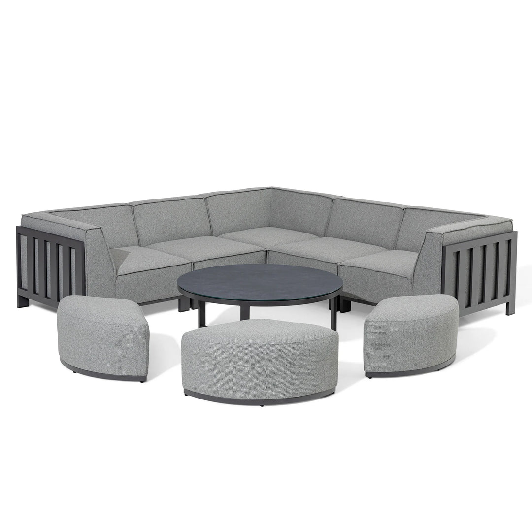Ibiza Small Corner Sofa Set With Round Coffee Table