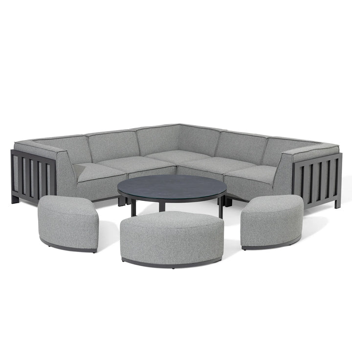 Ibiza Small Corner Sofa Set With Round Coffee Table